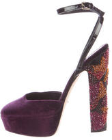 Thumbnail for your product : Sergio Rossi Embellished Platform Pumps