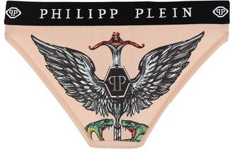 Philipp Plein Tattoo Print Cotton Brief