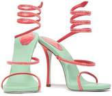Thumbnail for your product : Rene Caovilla Rene' Caovilla Crystal-embellished Satin And Leather Sandals