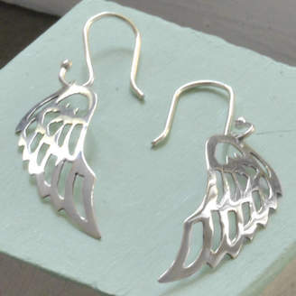 Tales From The Earth Sterling Silver Angel Wing Earrings