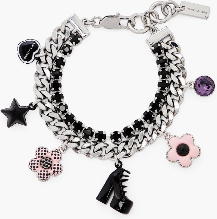 Marc Jacobs The Mini Icon Dot Charm Bracelet - Silver/multi