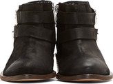 Thumbnail for your product : Studio Pollini Black Suede Ankle Texanino Boot