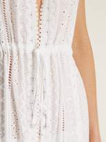 Thumbnail for your product : Melissa Odabash Talitha Tie Waist Eyelet Lace Dress - Womens - White