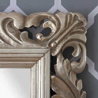 Decorative Mirrors Online Carved Wood Gilt Silver Mirror