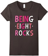 Thumbnail for your product : Men's Being Eight Rocks! Eighth 8 Year Old Birthday Party Pink Tee 2XL