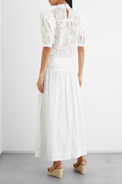Thumbnail for your product : Iris & Ink Julia broderie anglaise organic cotton maxi skirt