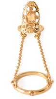 Thumbnail for your product : Forever 21 chained filigree midi ring