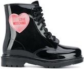 Thumbnail for your product : Love Moschino Heart Patch Combat Boots