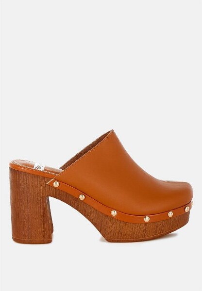 Rag & Co Rag&CoWomensBenjiRecycledLeatherClogs5