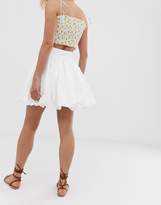 Thumbnail for your product : ASOS Design DESIGN cotton bubble mini skirt