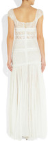 Thumbnail for your product : Nina Ricci Lace-trimmed silk-chiffon gown
