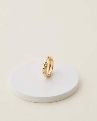 Maria Black Women's Gold Earrings - Axton 11mm Huggie