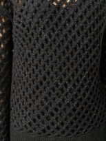 Thumbnail for your product : Fabiana Filippi Long Sleeve Fishnet Knit Top