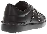Thumbnail for your product : Valentino Garavani Black Sneakers In Leather With Golden Studs