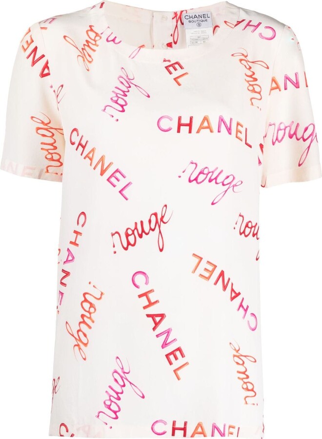 CHANEL Pre-Owned 2019 La Pausa Graphic-Print T-Shirt - Blue for Women