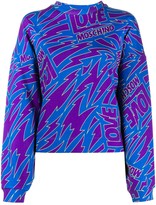 Thumbnail for your product : Love Moschino Lightning Bolt Logo Print Sweatshirt