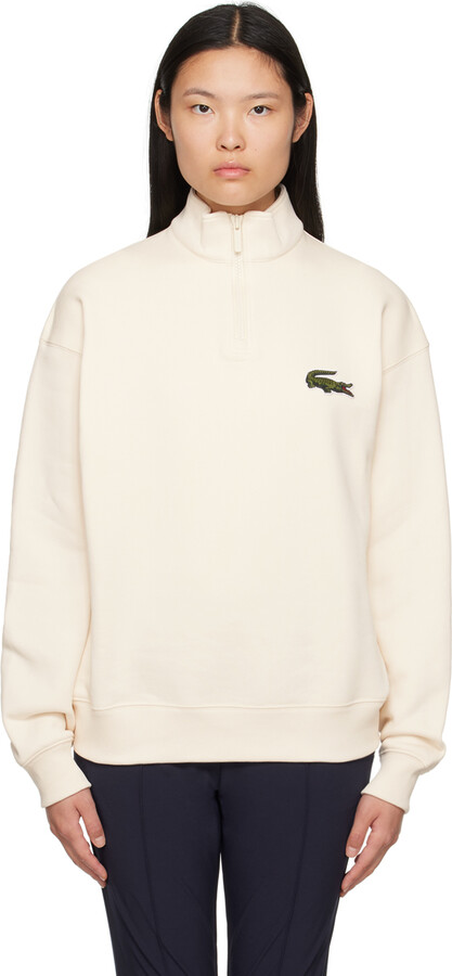 Lacoste Off-White Melleton Sweater - ShopStyle