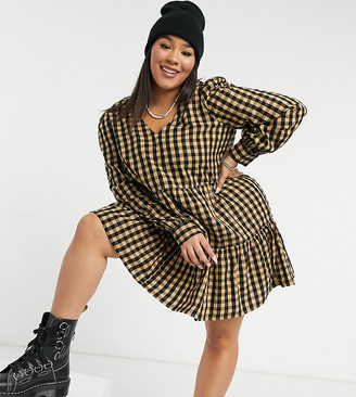 plus size red gingham dress