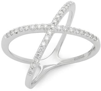 Effy Women's 14K White Gold & Diamond Ring