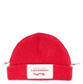 Thumbnail for your product : Charles Jeffrey Loverboy Logo-patch Wool-blend Beanie Hat - Red