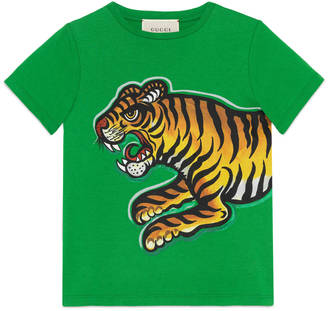 Gucci Children's tiger print t-shirt