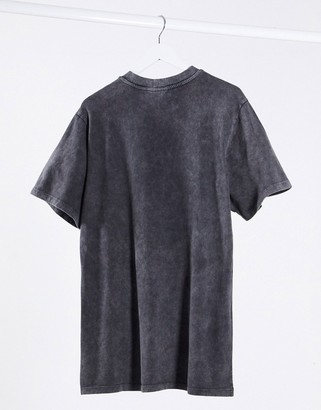 Reclaimed Vintage inspired oversized t-shirt dress in washed charcoal