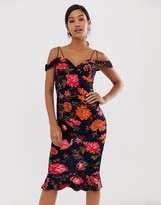 coast paris ruffle hem dress