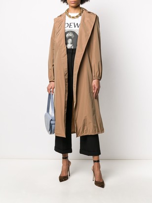 Manzoni 24 A-line belted waist trench coat