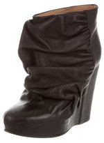 Thumbnail for your product : Maison Margiela Leather Wedge Booties