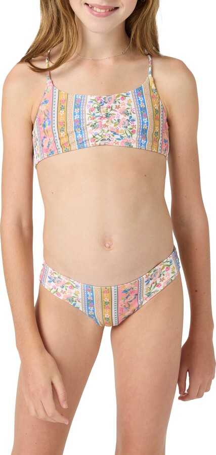 O'Neill Kids' Cora Ruched Floral Two-Piece Swimsuit ShopStyle