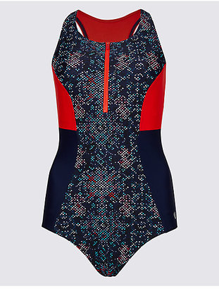 M&S Collection Secret SlimmingTM Geometric Print Swimsuit