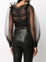 Thumbnail for your product : BROGNANO Tulle Cropped Blouse