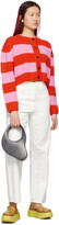 Thumbnail for your product : MSGM Red & Pink Striped Rugby Cardigan