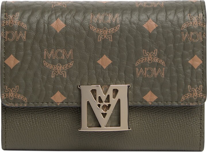 MCM Visetos Monogram Printed Tri-Fold Wallet - ShopStyle
