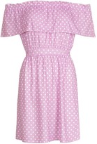 Thumbnail for your product : boohoo Polka Dot Off The Shoulder Skater Dress