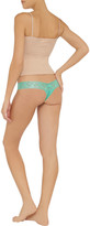 Thumbnail for your product : Hanky Panky Signature low-rise metallic stretch-lace thong