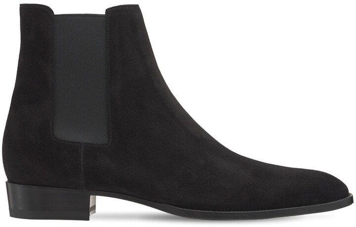 mens black high heel boots