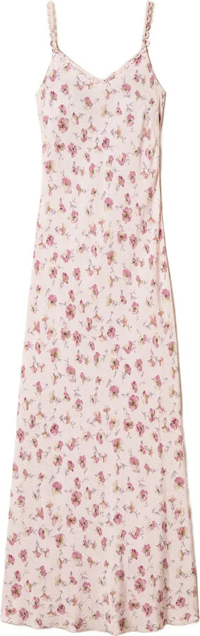 Twin-Set Floral-Print Maxi Dress