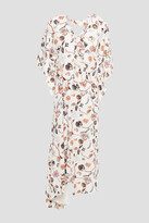 Thumbnail for your product : Roland Mouret Pussy-bow Printed Satin-crepe Midi Dress