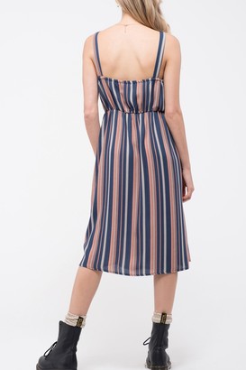 Blu Pepper Stripe Sleeveless Midi Dress