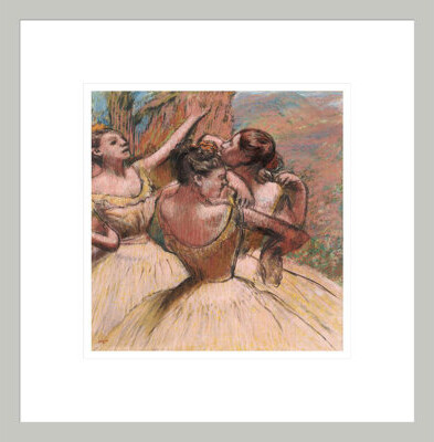 Red Barrel Studio Three Dancers by Edgar Degas -Framed Giclee Print