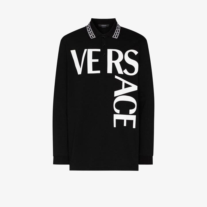 mens versace long sleeve polo