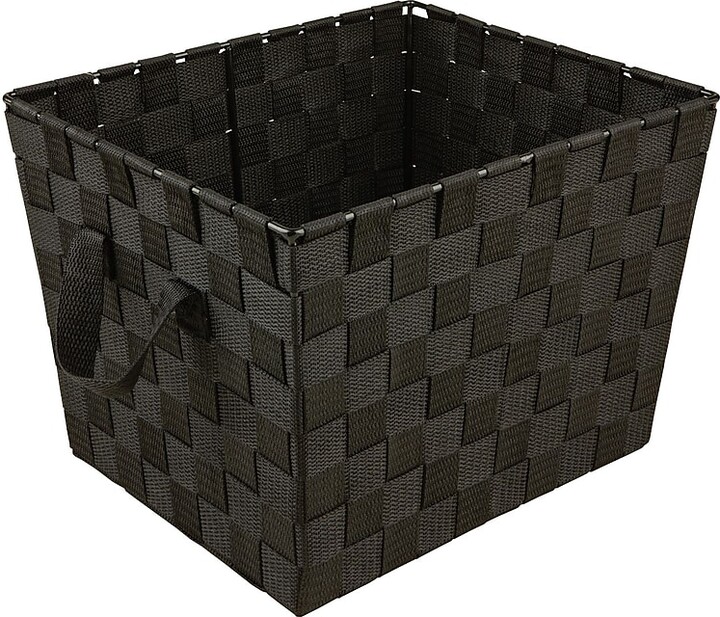 Simplify 37.4 Qt. Polyester Woven Strap Tote, Black (1117169KIS)