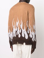Thumbnail for your product : Vision Of Super Flame-Print Knitted Jumper