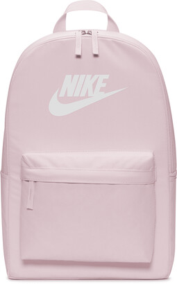 white and pink nike backpack