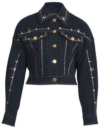 versace denim jacket womens