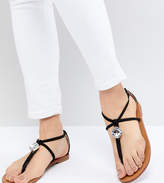 Thumbnail for your product : London Rebel Embellished Flat Sandals