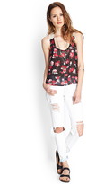 Thumbnail for your product : Forever 21 Rose Print Chiffon Tank