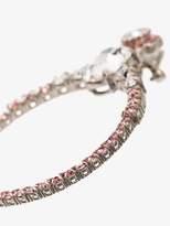 Thumbnail for your product : Miu Miu pink and silver tone crystal large hoop earrings