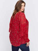 Thumbnail for your product : Pleat & Release Printed 3/4 Sleeve Blouse - Michel Studio